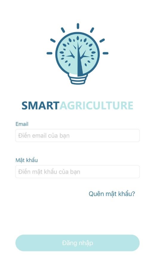 Giao diện đăng nhập app trên di động