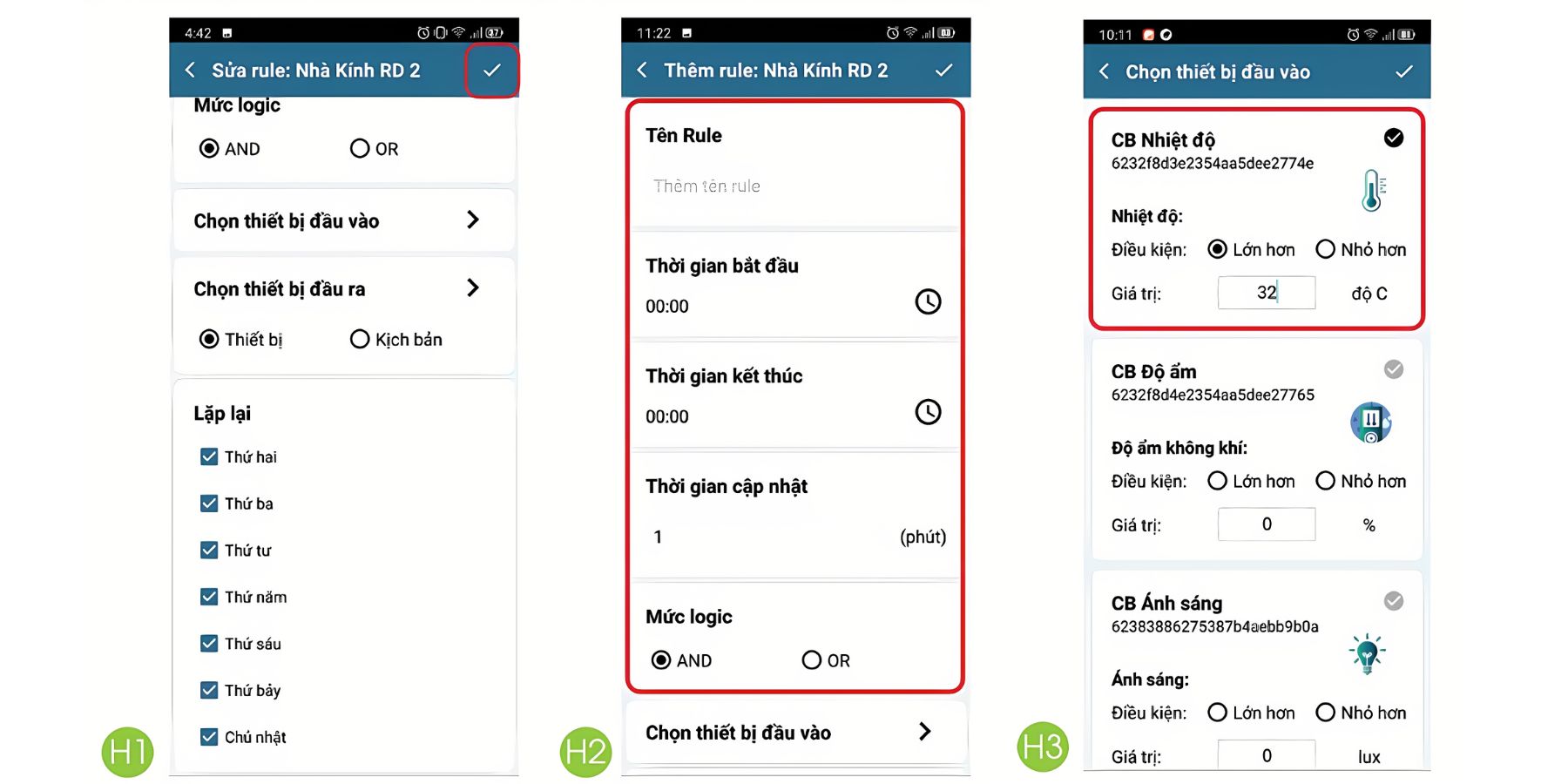 Tạo và điều khiển luật điều khiển và điều kiện "VÀ"