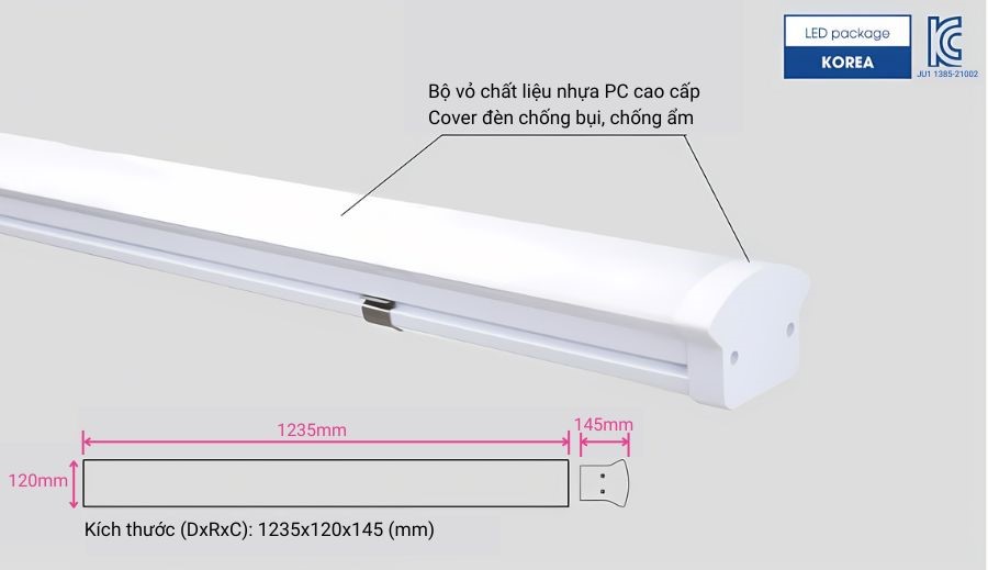 Đặc điểm cấu tạo đèn LED chế biến thủy sản Rạng Đông M28.F 1200/40W