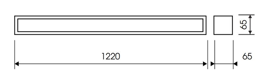 Kích thước của đèn LED Linear Rạng Đông LR01.BLE 1000/20W