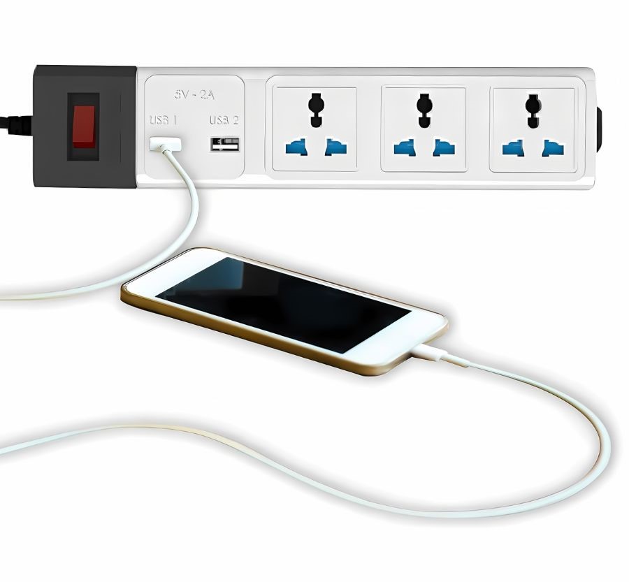 Ổ cắm đa năng USB 3m Rạng Đông OC02.USB tích hợp cổng sạc USB