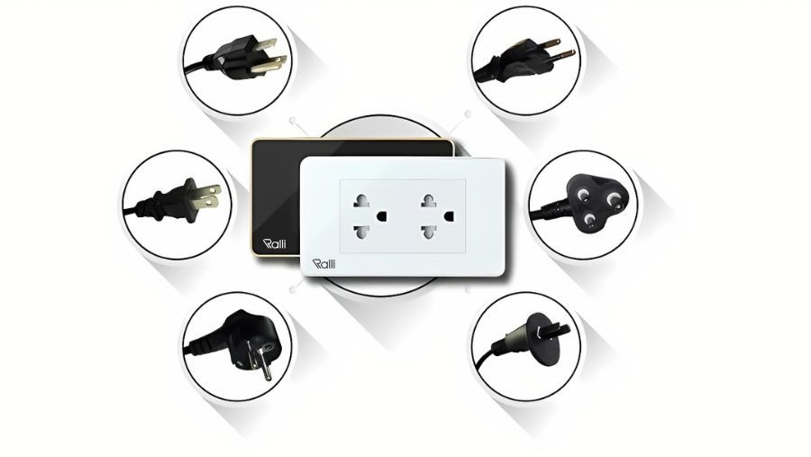 Ổ cắm âm tường Rạng Đông OCAT06K tương thích với nhiều phích cắm