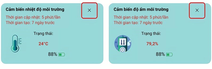 Ấn icon "x" để xóa & reset