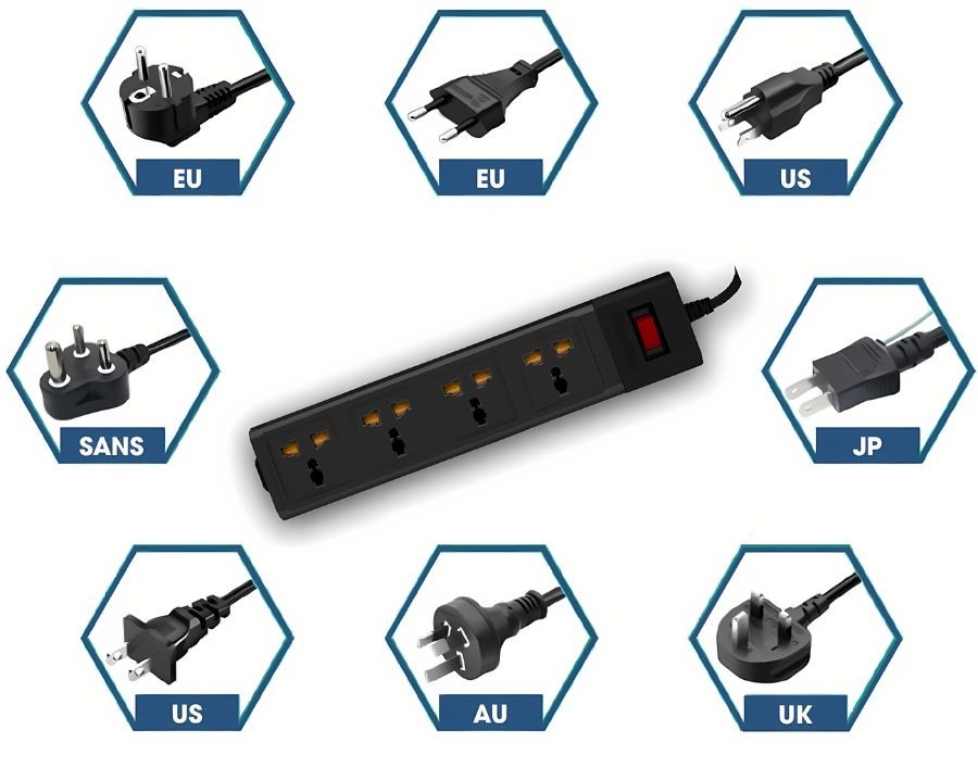 Ổ cắm đa năng 5m Rạng Đông OC02 tương thích với nhiều phích cắm