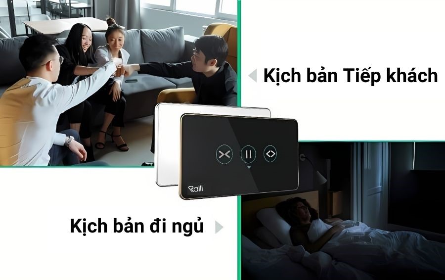 Công tắc rèm thông minh Rạng Đông đa dạng kịch bản