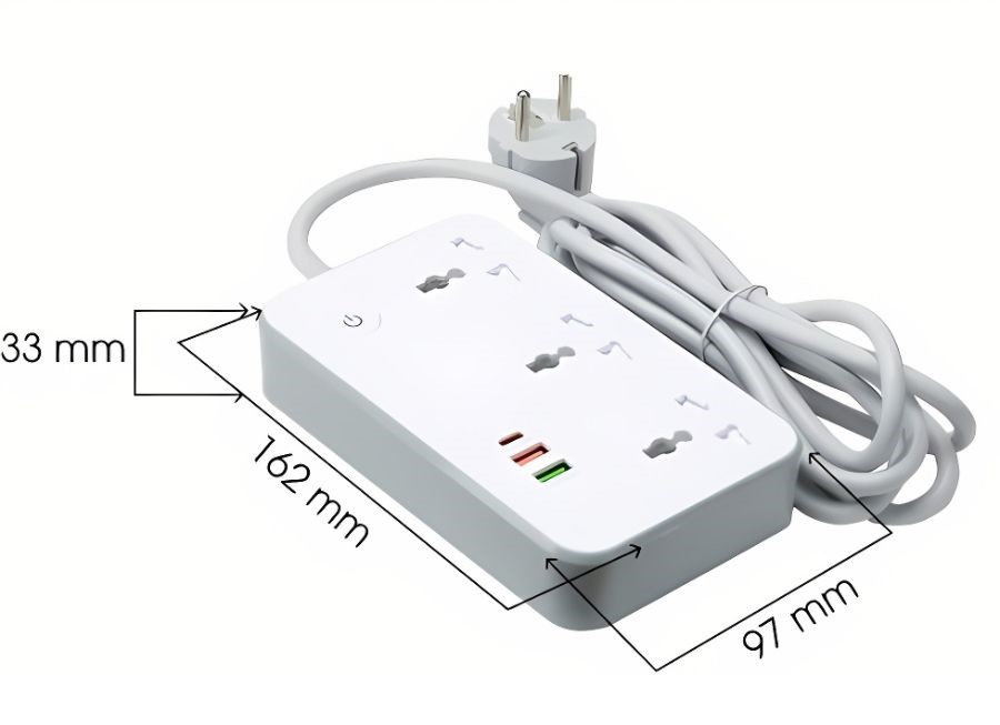 Cấu tạo của ổ cắm thông minh WiFi Rạng Đông OC08.WF.USB 3C