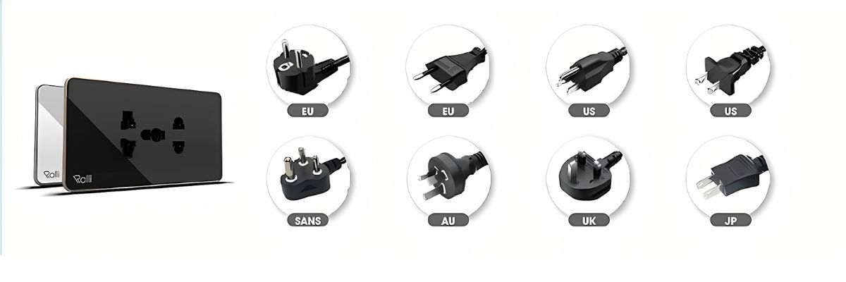 Ổ cắm âm tường Rạng Đông OCAT04K tương thích với nhiều loại phích cắm