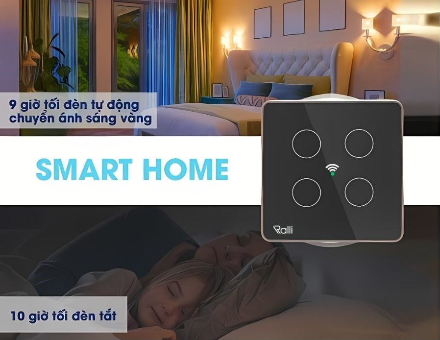 Công tắc cảm ứng Rạng Đông CTCU.WF V.04T MN hẹn giờ tiện lợi
