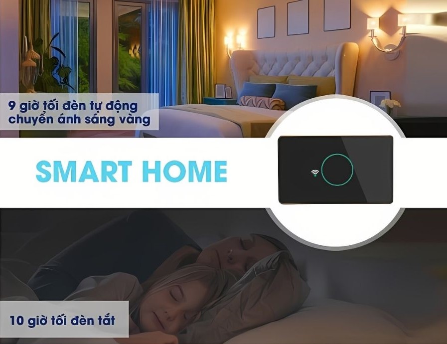 Công tắc thông minh Rạng Đông CTCU.WF CN.01T hẹn giờ tiện lợi