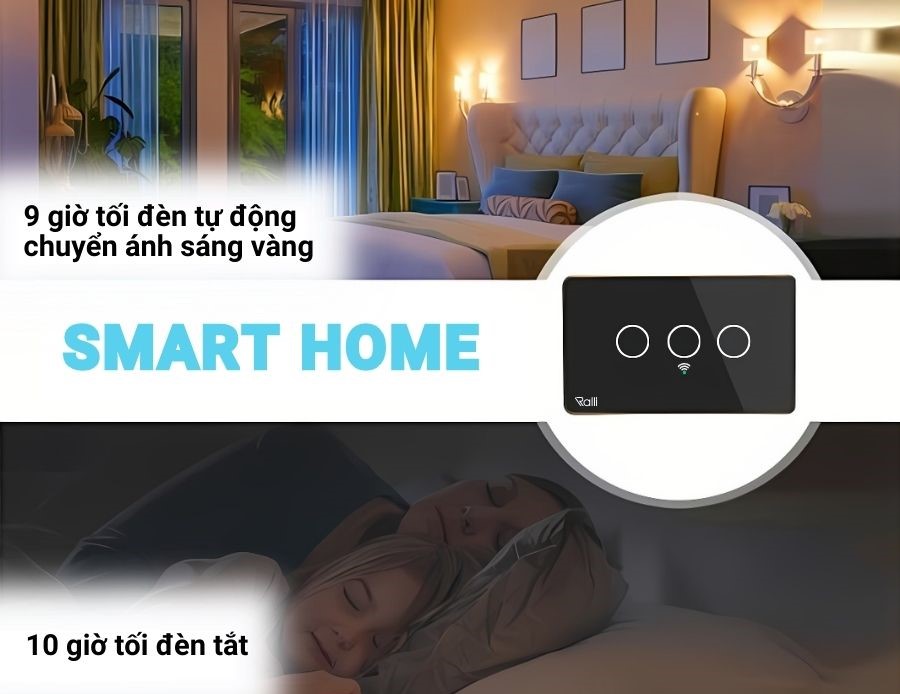 Công tắc thông minh Rạng Đông CTCU.WF CN.03 hẹn giờ tiện lợi