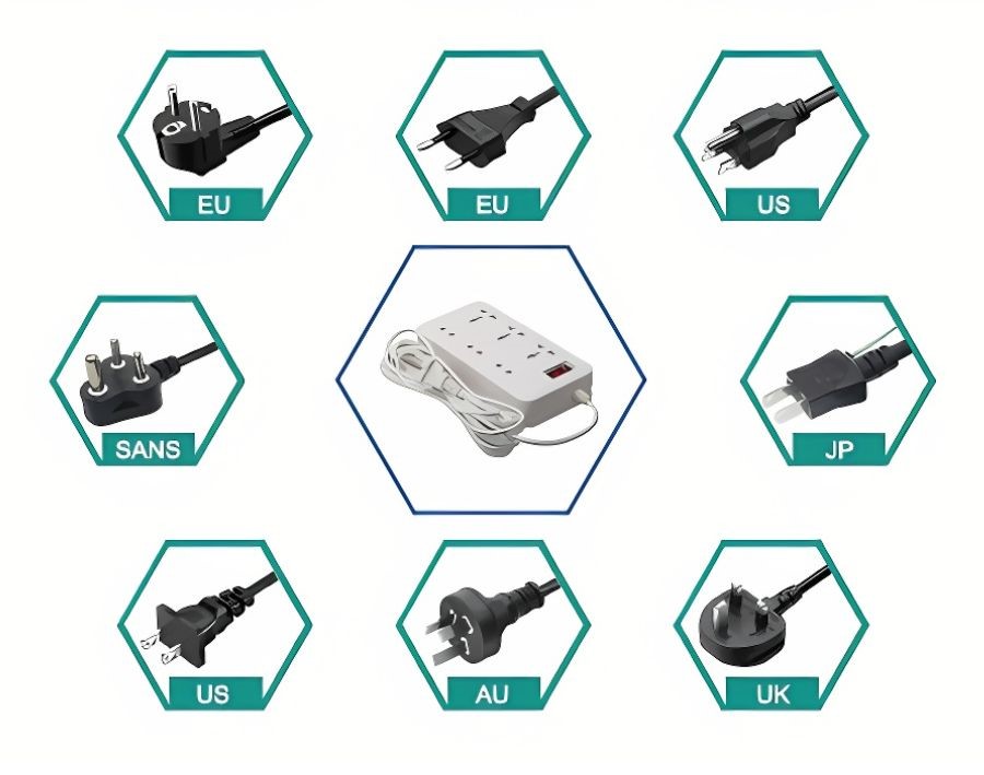 Ổ cắm đa năng 2m Rạng Đông OC06 tương thích với nhiều phích cắm