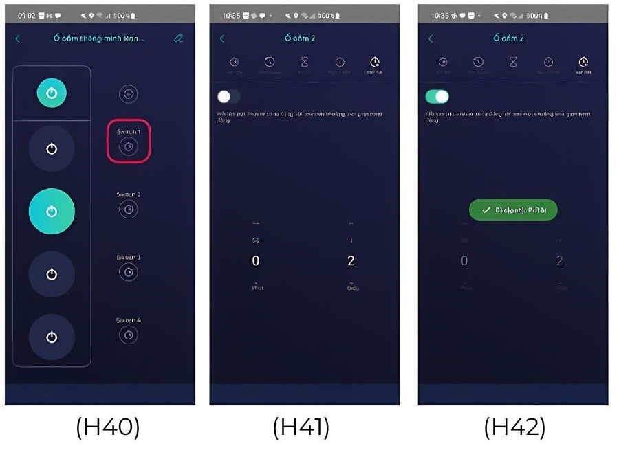 Cài đặt lịch: Hẹn tắt