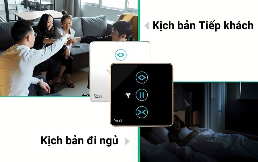Công tắc cảm ứng rèm Rạng Đông CTCU.WF V.REMT MN đa kịch bản