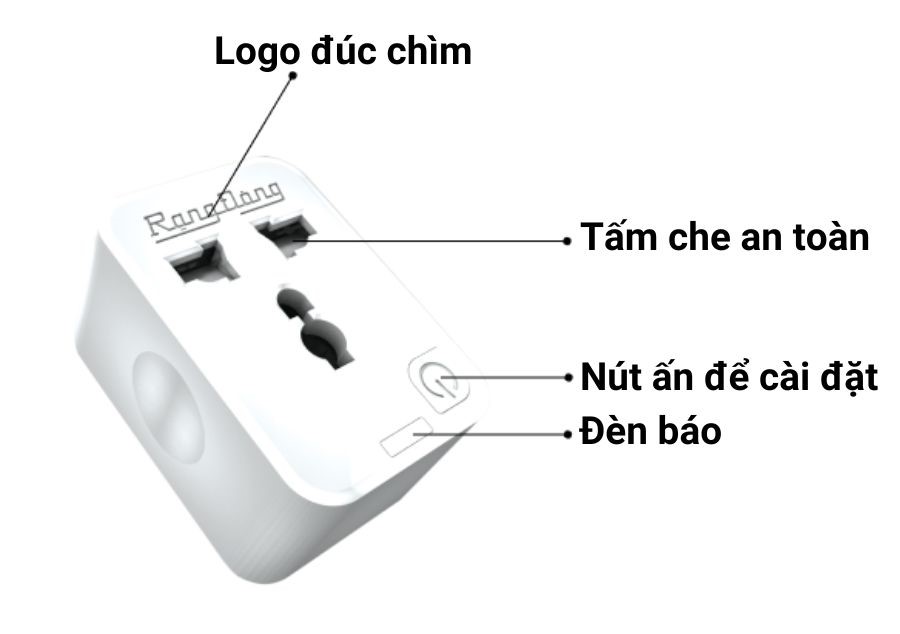 Cấu tạo của ổ cắm Wifi đơn Rạng Đông OC.01.WF
