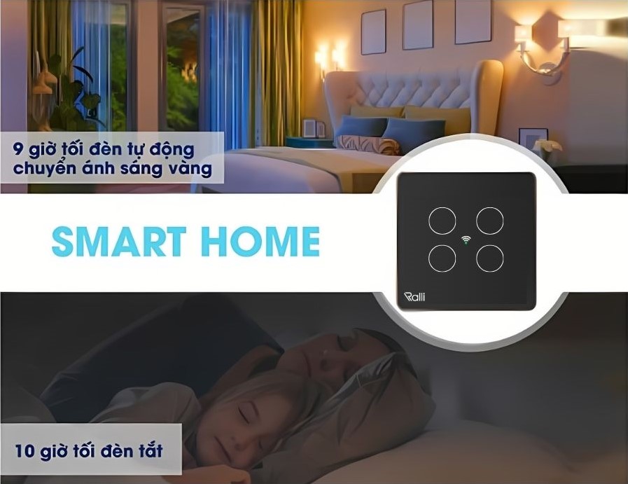 Công tắc cảm ứng Rạng Đông CTCU.WF V.04T tính năng hẹn giờ hiện đại