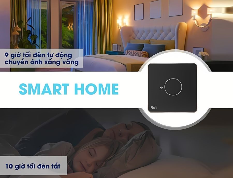 Tính năng hẹn giờ của công tắc cảm ứng Rạng Đông CTCU.WF V.01T