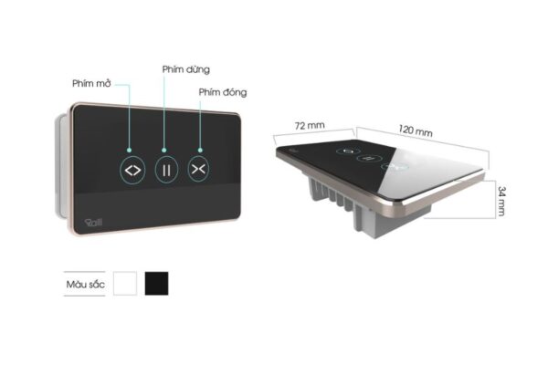Công tắc cảm ứng chữ nhật Rạng Đông CTCU.BLE CN.DOT