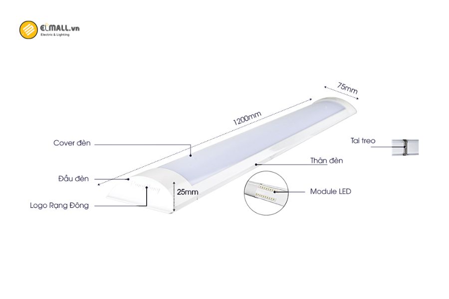 Bộ đèn LED Rạng Đông M26 1200/50W 6500K