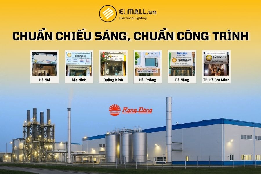 Elmall chiếu sáng chuẩn công trình với đèn LED Rạng Đông
