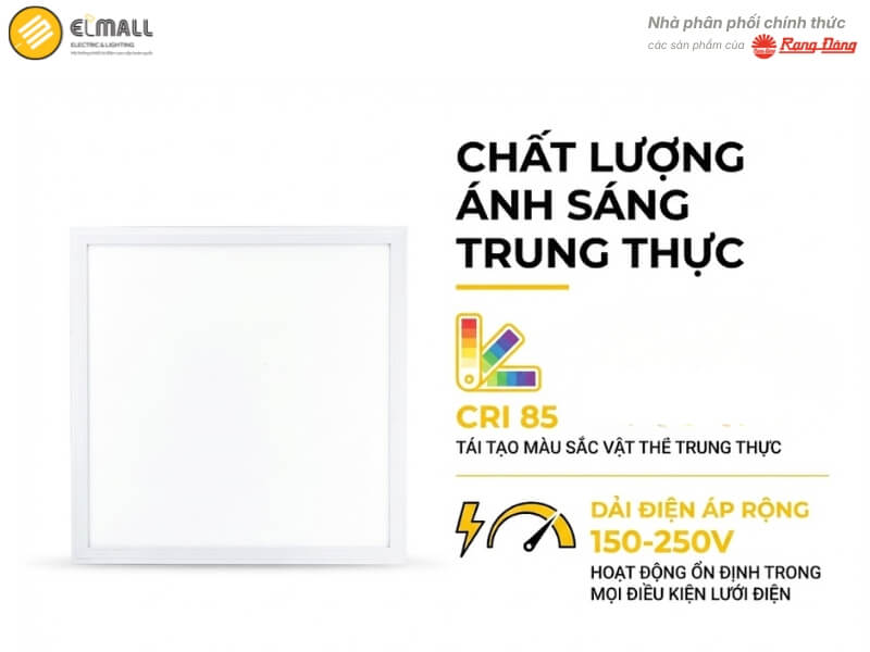 Đèn LED panel P07 600X600 48W PLUS chịu sự kiểm soát chất lượng (QC) nghiêm ngặt
