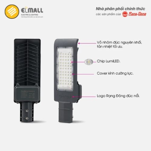 cấu tạo đèn đường led CSD09 50W.PLUS