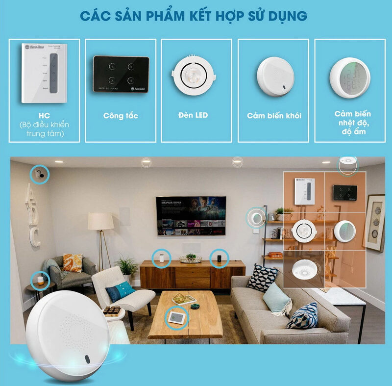 Cảm biến khói Điều khiển Bluetooth CB06.SM.BLE
