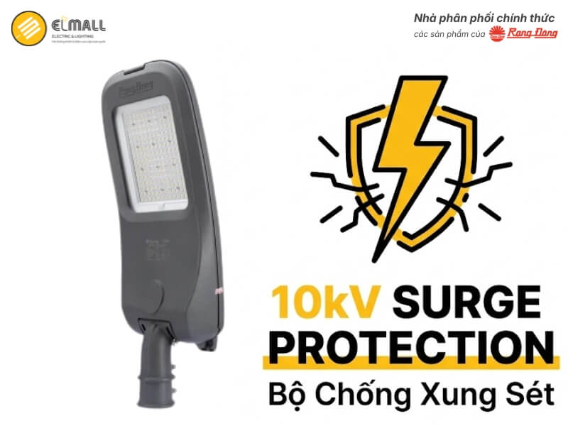 Bộ chống xung sét 10kV đèn đường LED CSD08 Rạng Đông ngoài trời