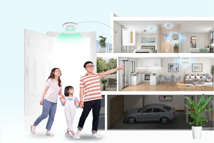 Ứng dụng sản phẩm Cảm biến chuyển động ánh sáng CB02.PIR.BLE (DC)