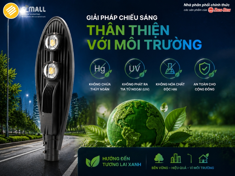 đèn đường 100w thân thiện môi trường