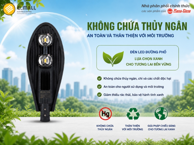 đèn đường led 150w rạng đông thân thiện môi trường