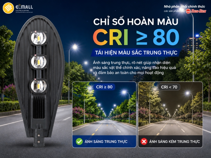 đèn đường chiếc lá 200w có cri >80