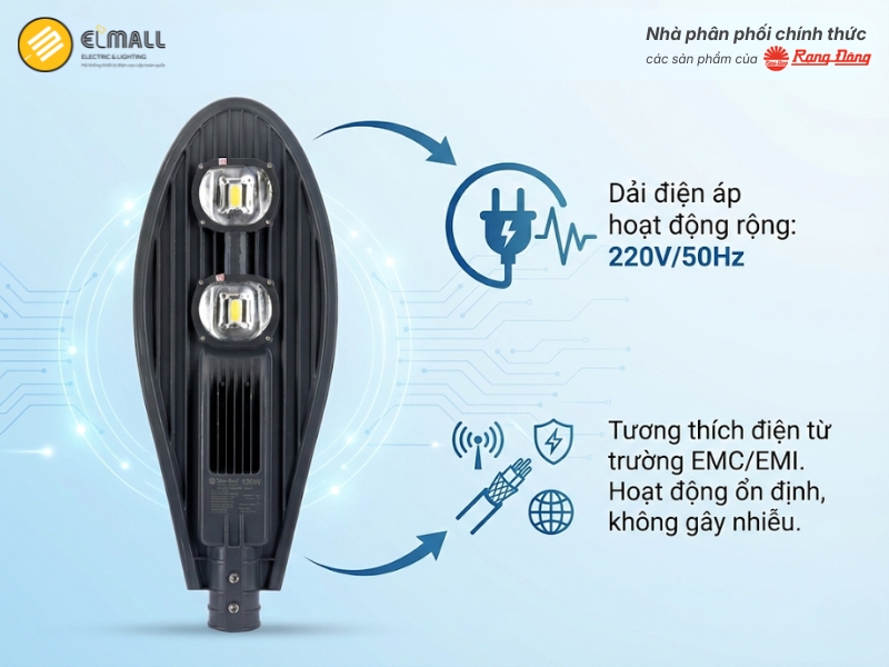 đèn đường 120w csd02 tương thích emc emi