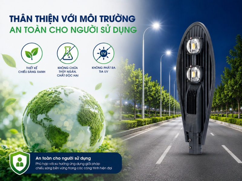đèn đường led rạng đông 120w không chứa chất độc hai