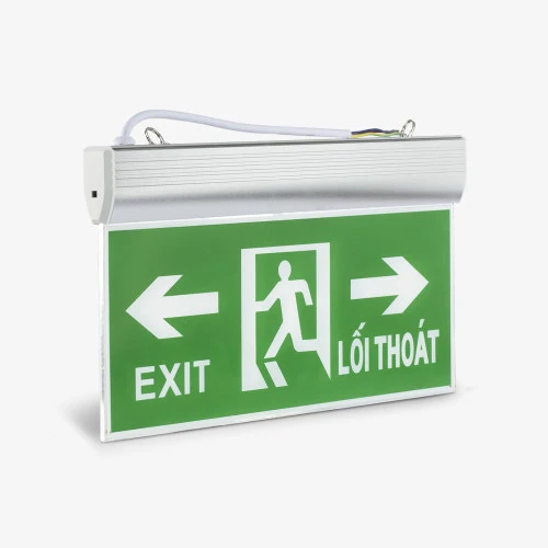 Đèn Led Chỉ dẫn 2 Mặt CD01 40x20/2.2W Rạng Đông góc nghiêng mặt trước 1