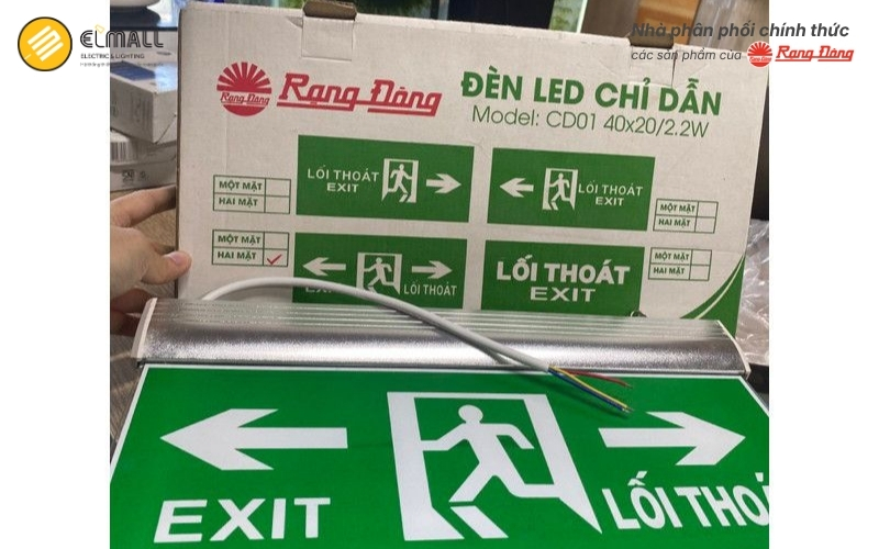 đèn exit 2 mặt rạng đông