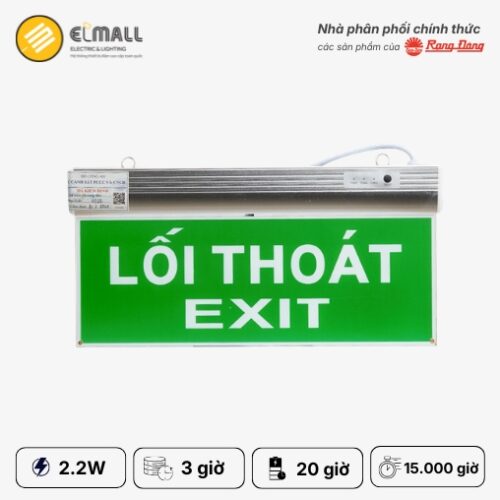 đèn exit CD01 40x20/2.2W 2 mặt pccc