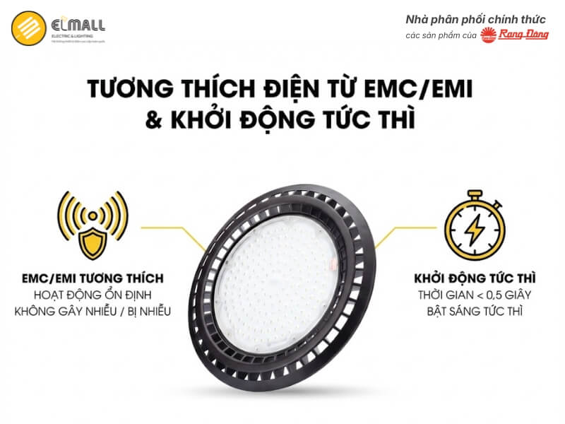 Đèn Highbay HB03 390/200W có khả năng tương thích điện từ EMC/EMI