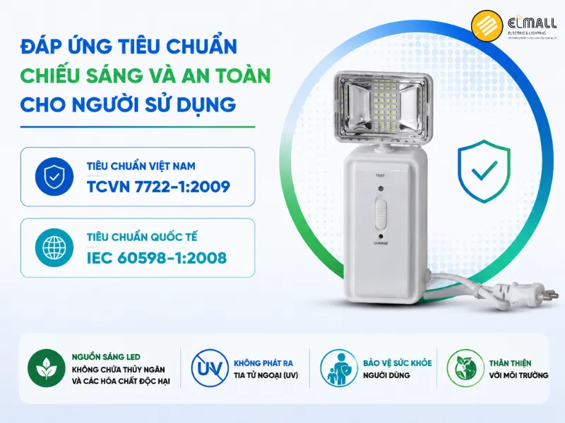 Đèn KC05 3W đạt chuẩn an toàn