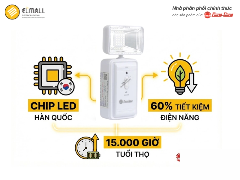 đèn khẩn cấp D KC05/3W tiết kiệm điện