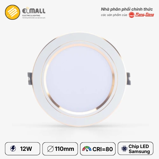đèn led âm trần at10 12w
