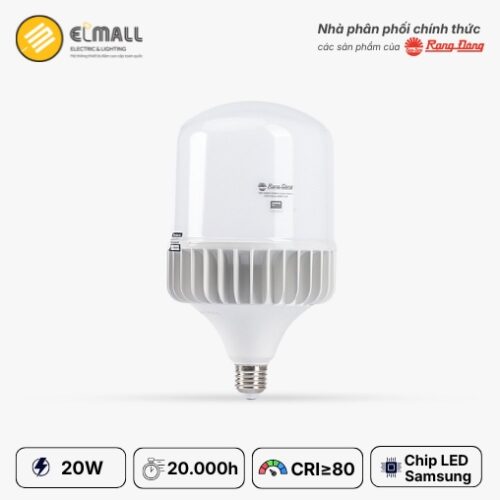 đèn led búp trụ nhôm đúc tr80nd2 20w