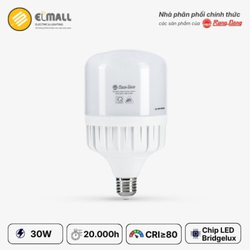 đèn led búp trụ nhôm nhựa den led bulb tr100n1 30w