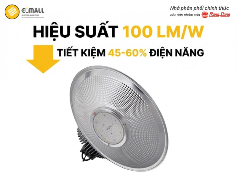 Đèn LED Highbay D HB02L 430 100W đạt hiệu suất 100 lm/W