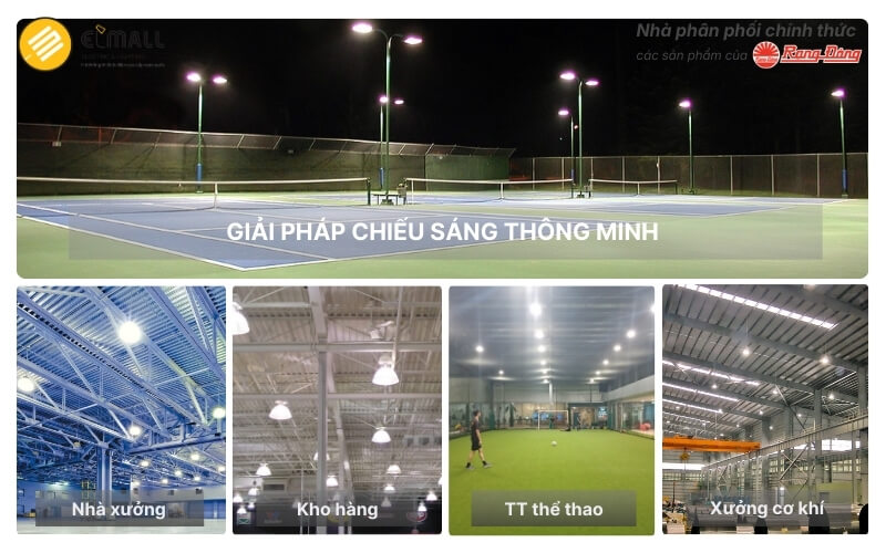 Đèn LED Highbay D HB02L 430 100W phù hợp cho 4 nhóm không gian chính