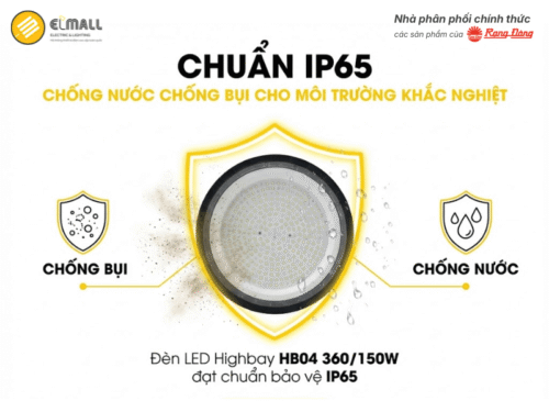 Đèn LED Highbay HB04 360/150W đạt chuẩn bảo vệ IP65