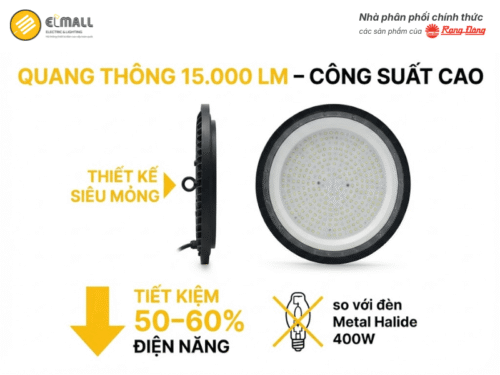Đèn LED Highbay HB04 360/150W đạt quang thông 15.000 lm