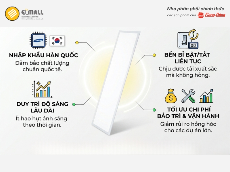 đèn hoạt động ổn định, tuổi thọ cao