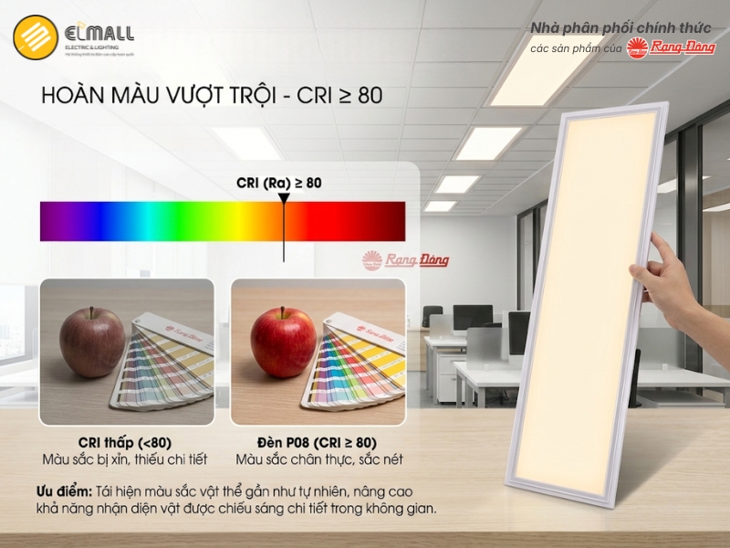 đèn led panel 300x1200 rạng đông 50w hoàn màu cao