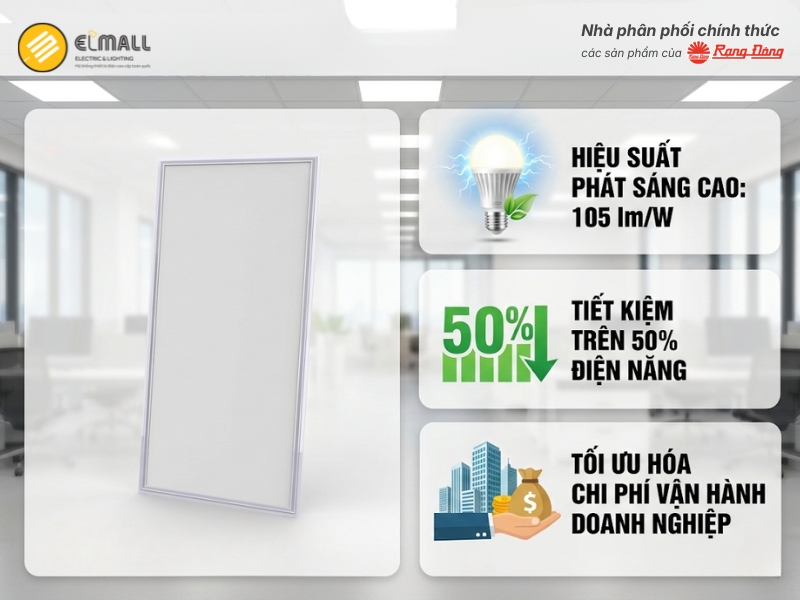 đèn panel 600x1200 rạng đông tiết kiệm điện