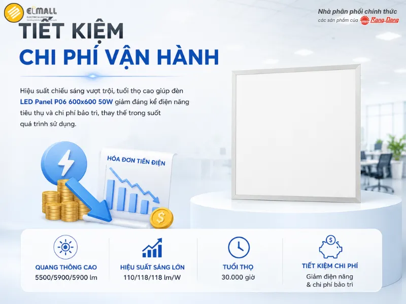 P06 600×600/50W tiết kiệm điện